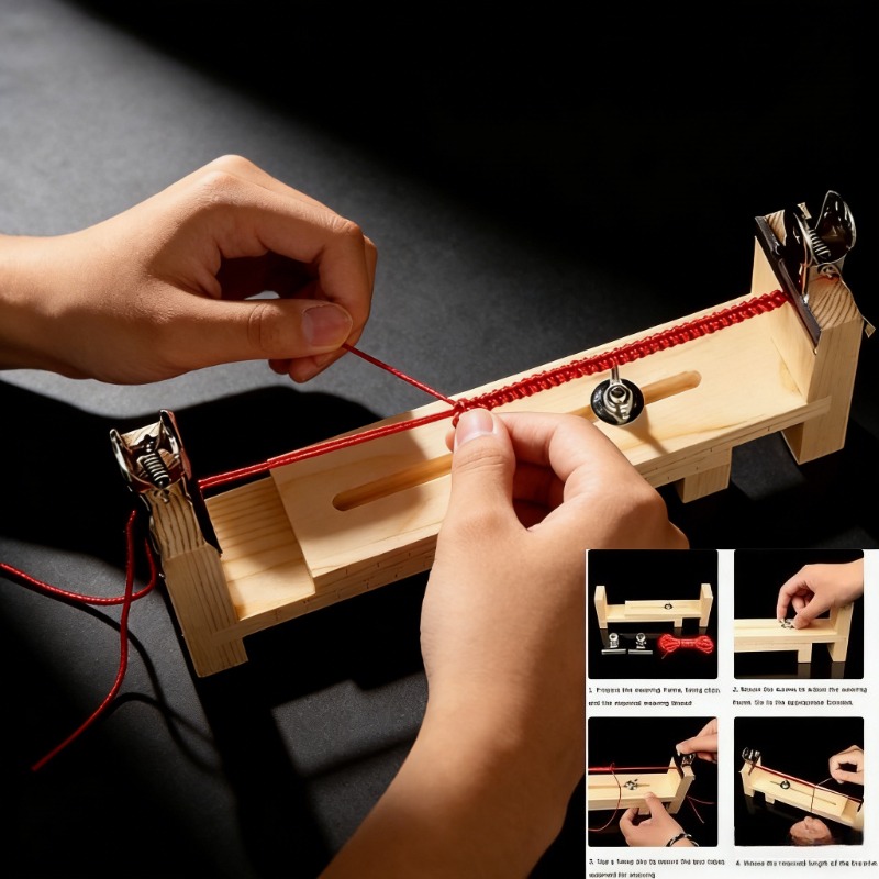 Jewelry Making Machines - Armband-Fixierwerkzeug aus Massivholz – verstellbare Rahmenplatte
